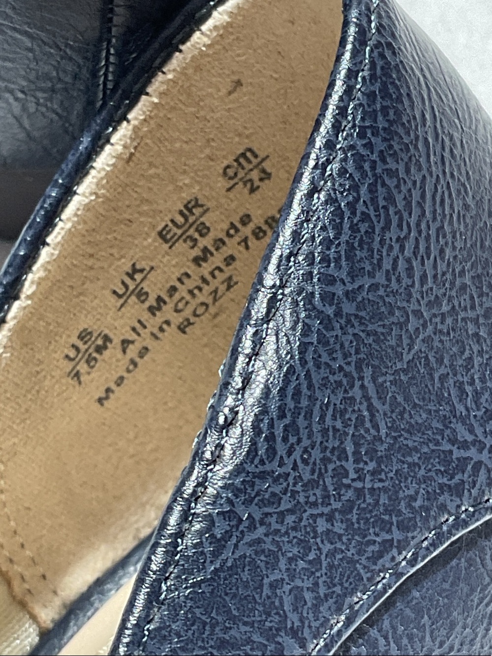 Life Stride Rozz Navy Mary Jane Block Heel Pumps with Buckle - Picture 7 of 8